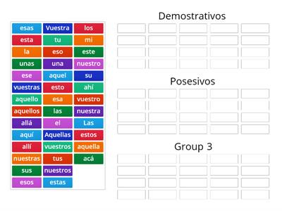 Demostrativos y posesivos