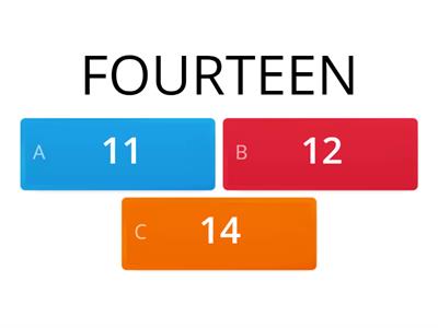  NUMBERS FROM 11 TO 15