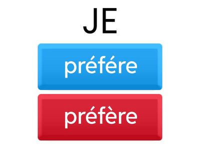 VERBE PRéFéRER