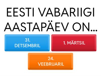 EESTI SÜMBOLITE VIKTORIIN (LASTEAED)