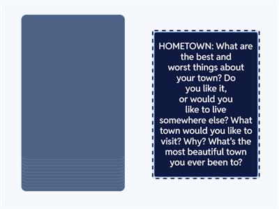 SPEAKING CARDS: pre-intermediate