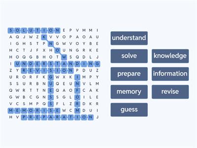 Wordsearch - B1 verbs and nouns