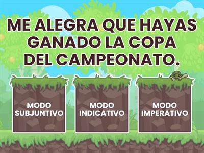 Modos verbales (indicativo, subjuntivo, imperativo)