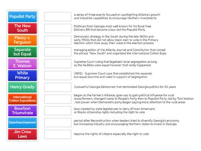 SS8H7a-b The New South 
