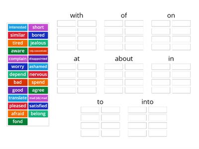 Dependent preposition