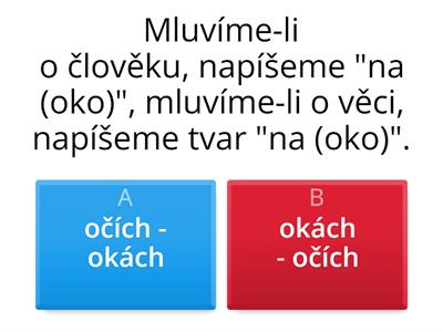 SP - Duál - vyber správný tvar v množném čísle 