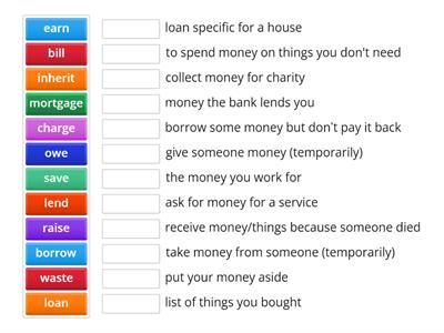 Money Vocabulary (EF Intermediate 2A)