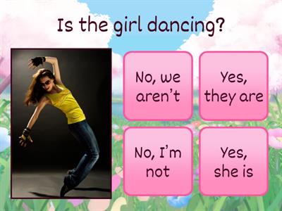 Present Continuous Short answers