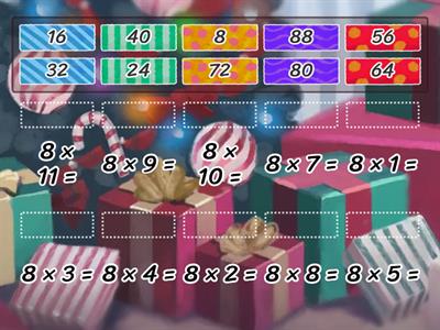 Multiplication by 8 Match-up