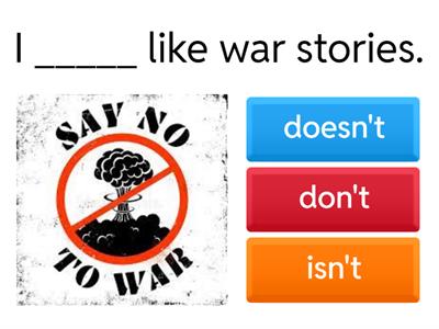 Simple present - negative form