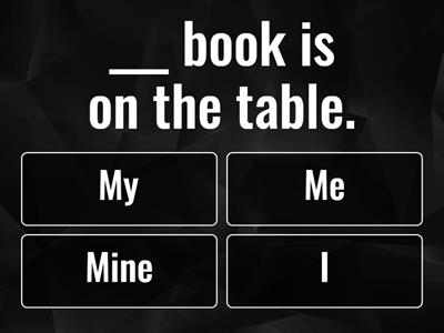 English Grammar Test - Level A1