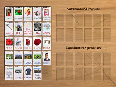 Substantivos próprios e comuns