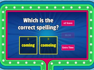 Orange Group Spelling Quiz