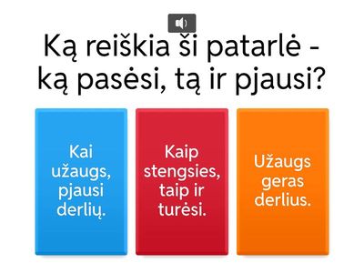 Užduotis skirta perkeltinės prasmės suvokimo lavinimui 