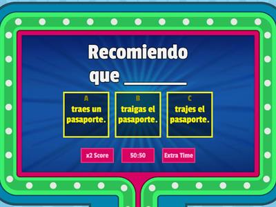 Present Subjunctive vs. Imperfect Subjunctive