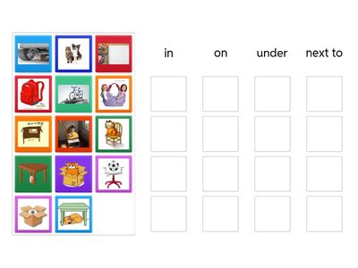 Kid's box 1 Unit 3 prepositions
