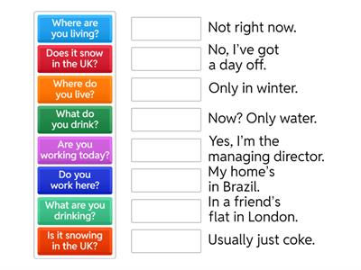 Present simple x Present continuous