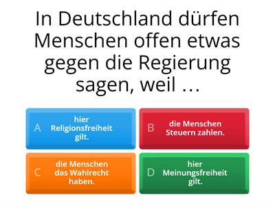 Leben in Deutschland Fragen 1-100