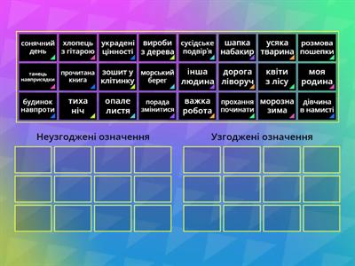  Означення узгоджені та неузгоджені