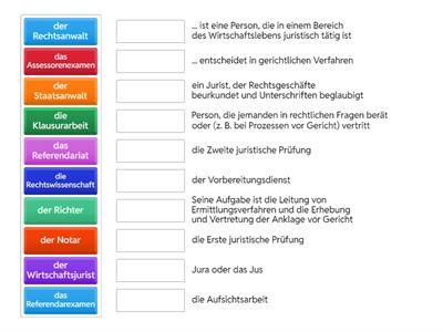W1 - Juristische Ausbildung + Berufe