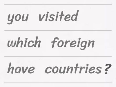 Present perfect - Questions