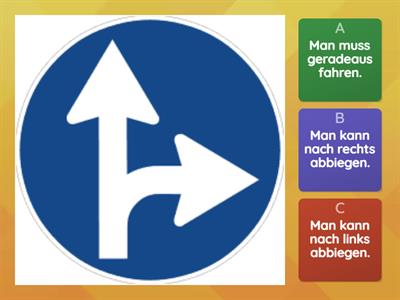 Was bedeuten die Verkehrszeichen?