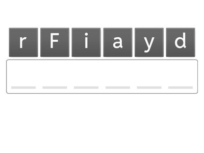 Días de la semana_Inglés