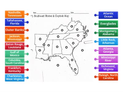 Southeast States and Capitals