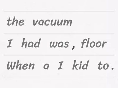 Household Chores Sentenses ЕГЭ 