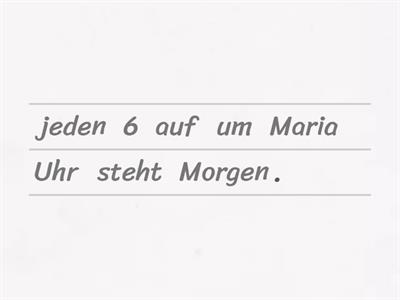 Modalverben und trennbaren Verben - Satzstruktur A1 