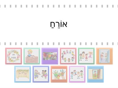 אוצר מילים - סוכות - התאמות