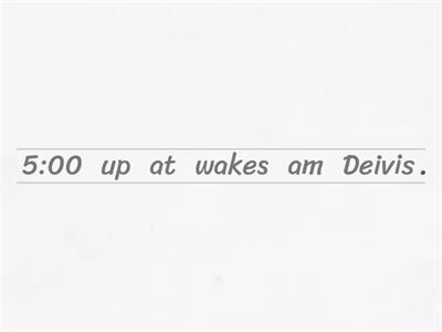 Schedule Word Scramble