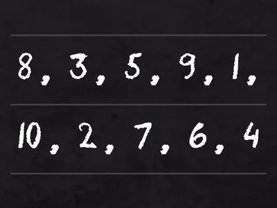 Zahlen sortieren (bis 10)