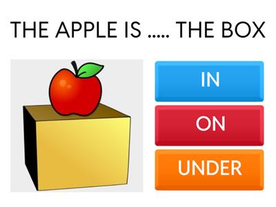  in, on, under, between & behind.