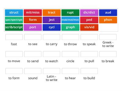  Greek and Latin Roots Matching