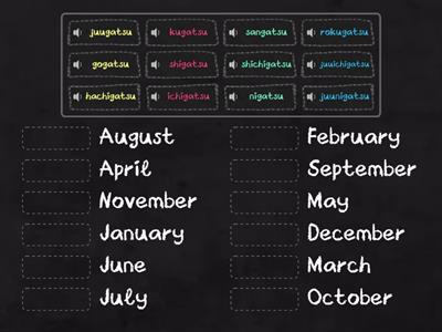Months in romaji