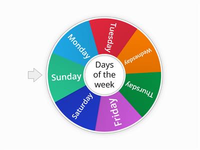 Days of the week