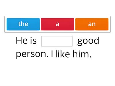 Definite and indefinite article