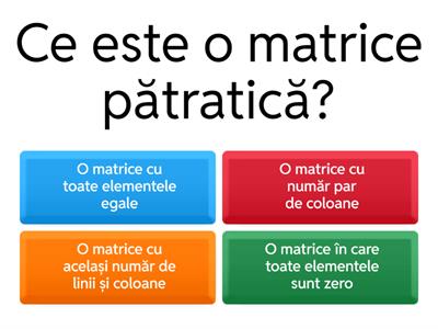 Quizz - matrici patratice