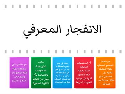 الوحدة الثالثة المجتمع المعرفي 