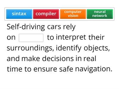 IA, Robotics & Programming Vocabulary Quiz