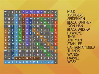 Marvel Wordsearch