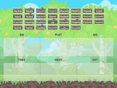 Portal to English V, DO/PLAY/GO/TAKE/GET collocations