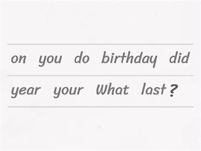 Past Simple questions-Wh...did you?