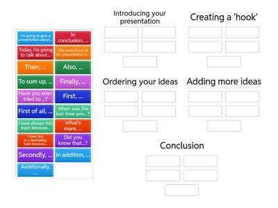 Language for presentations