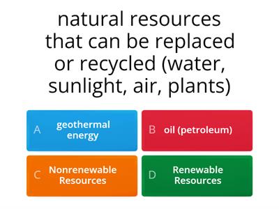 Natural Resources & Fossil Fuels
