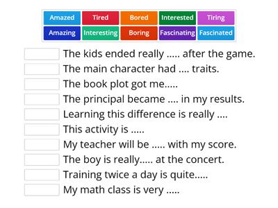 participial adjectives