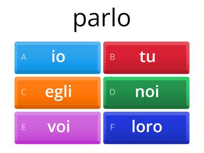 Pronomi personali e verbi