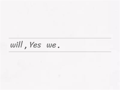 2A - Will/won't - word order
