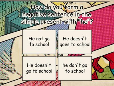 negative and afirmative form